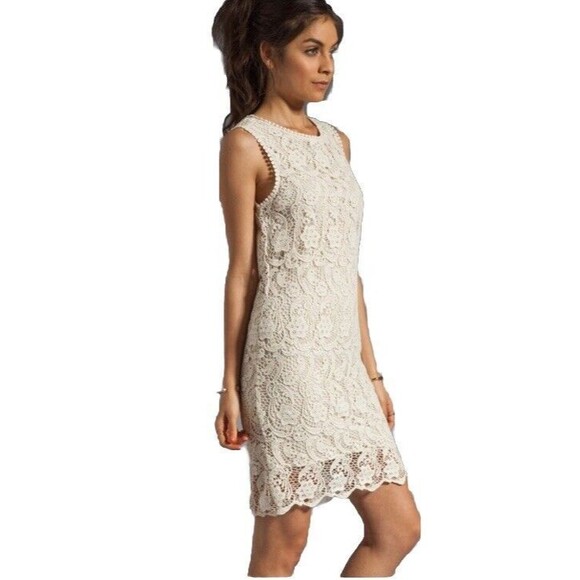 JOIE VIONNE CROCHET LACE Cream DRESS NWT Size Small MSRP $198 - Picture 1 of 16